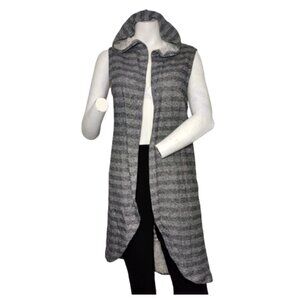 Women Grey Cut Hooded Vest